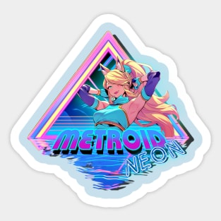 Metroid Neon Sticker